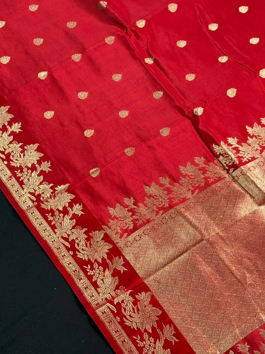 Puna Raw Silk Saree with Zari Border