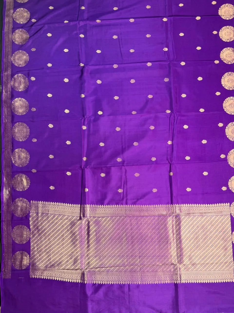 Puna Raw Silk Saree with Zari Border