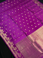 Puna Raw Silk Saree with Zari Border