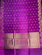 Puna Raw Silk Saree with Zari Border