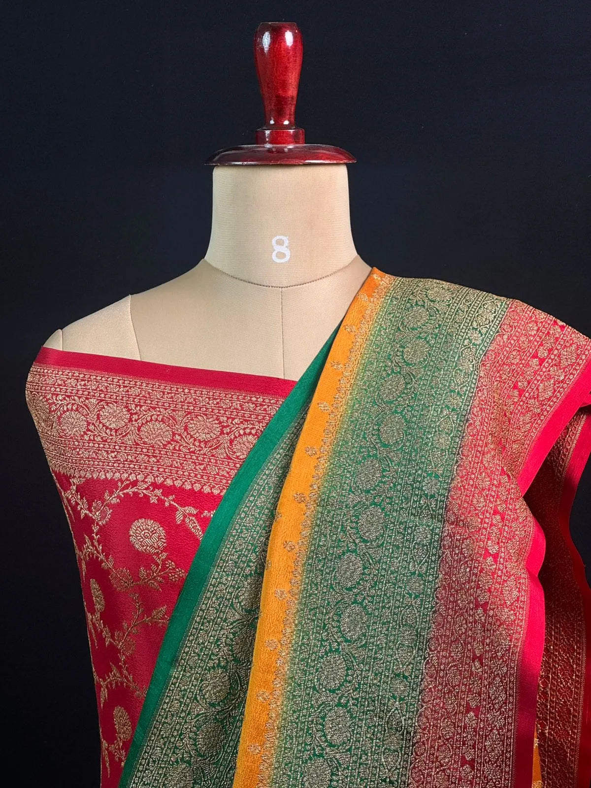 Pure Banarasi 3D Crepe Silk Saree 