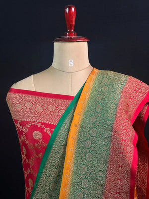 Pure Banarasi 3D Crepe Silk Saree 