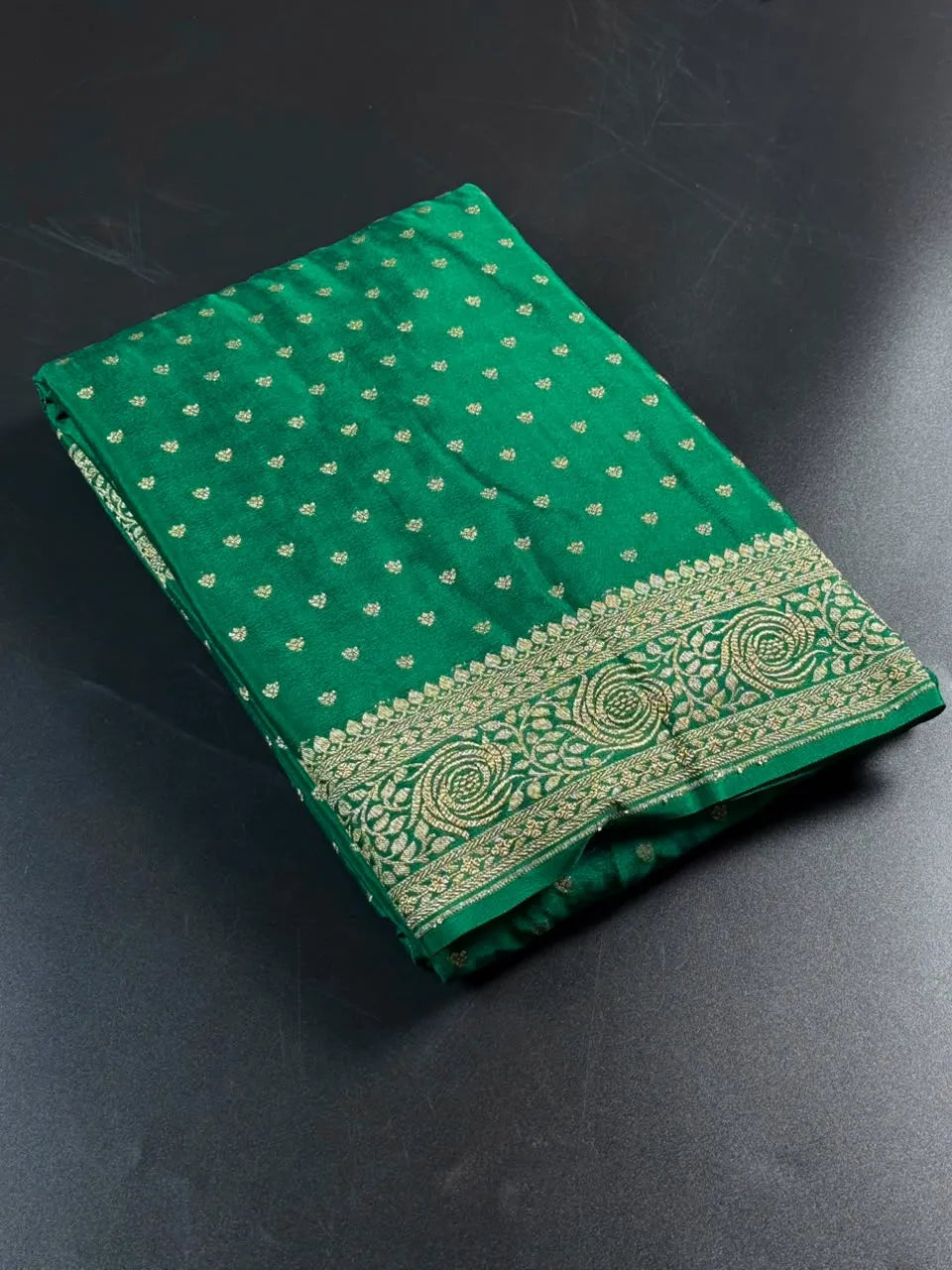 Pure Banarasi Crepe Saree-Silk 