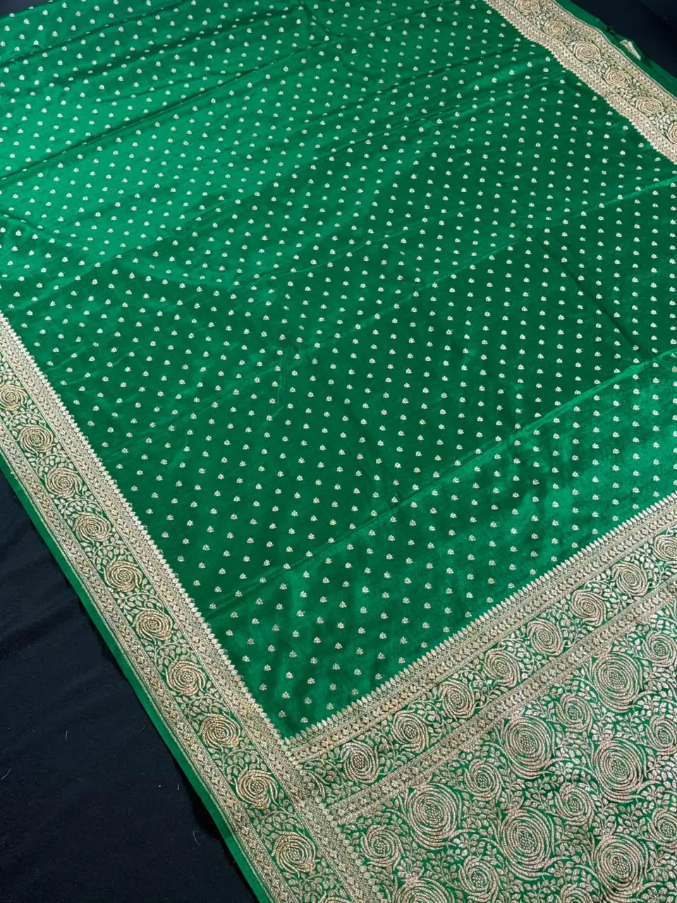 Pure Banarasi Crepe Saree-Silk 