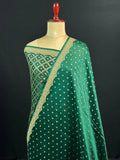 Pure Banarasi Crepe Silk Saree (Small border)