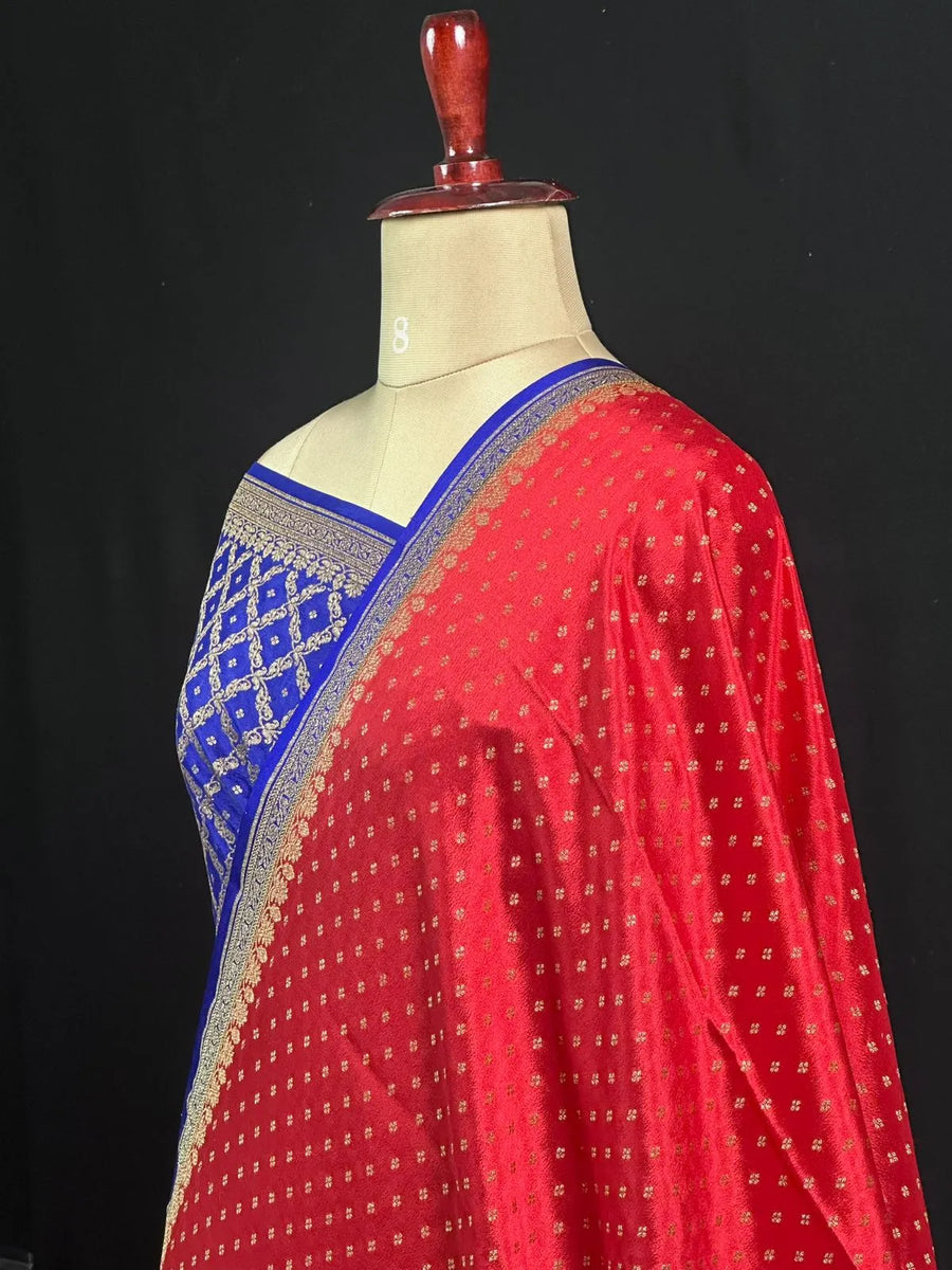 Pure Banarasi Crepe Saree Piping Border