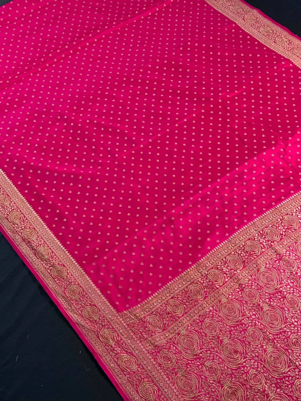 Pure Banarasi Crepe Saree-Silk 