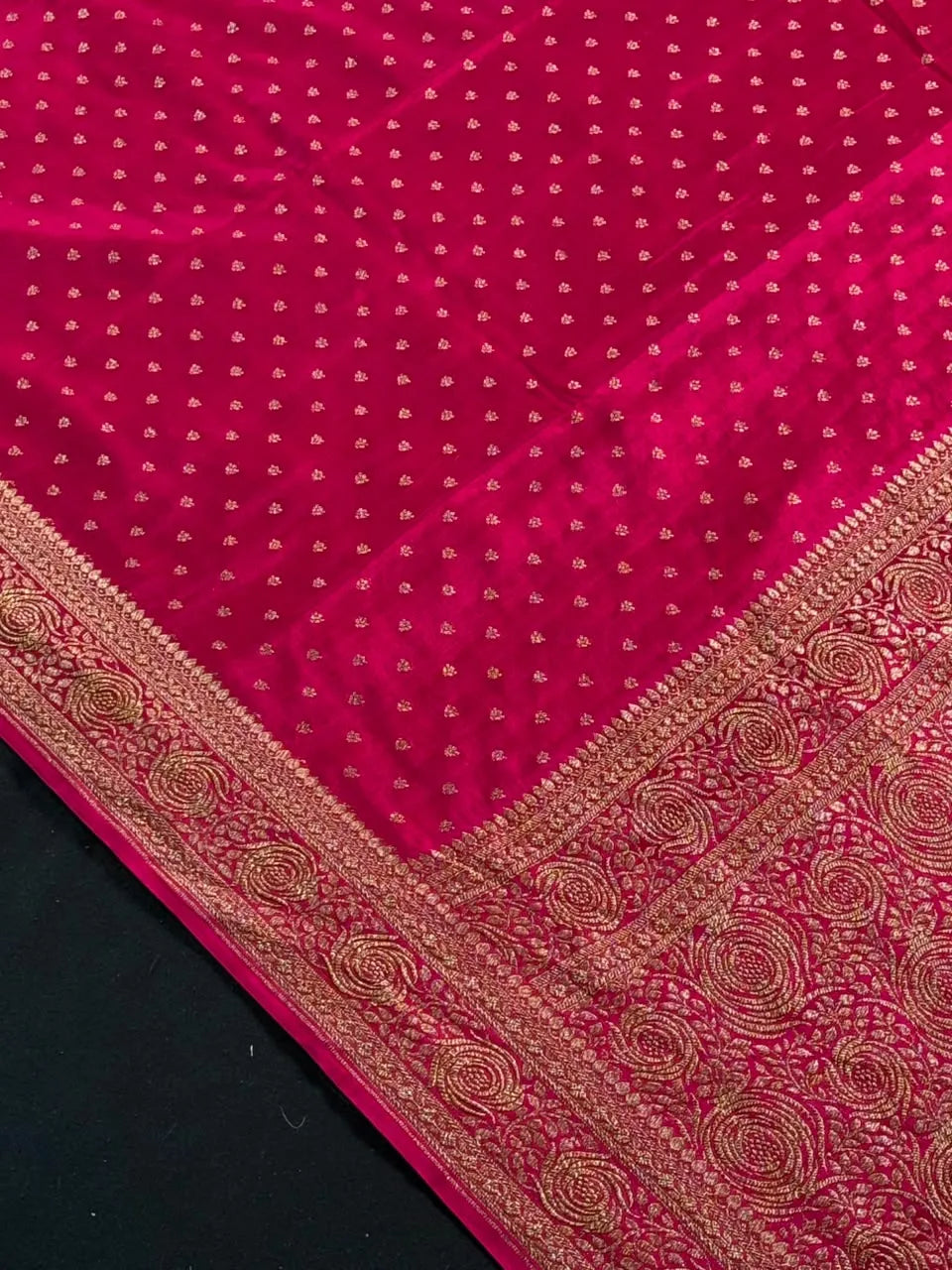 Pure Banarasi Crepe Saree-Silk 