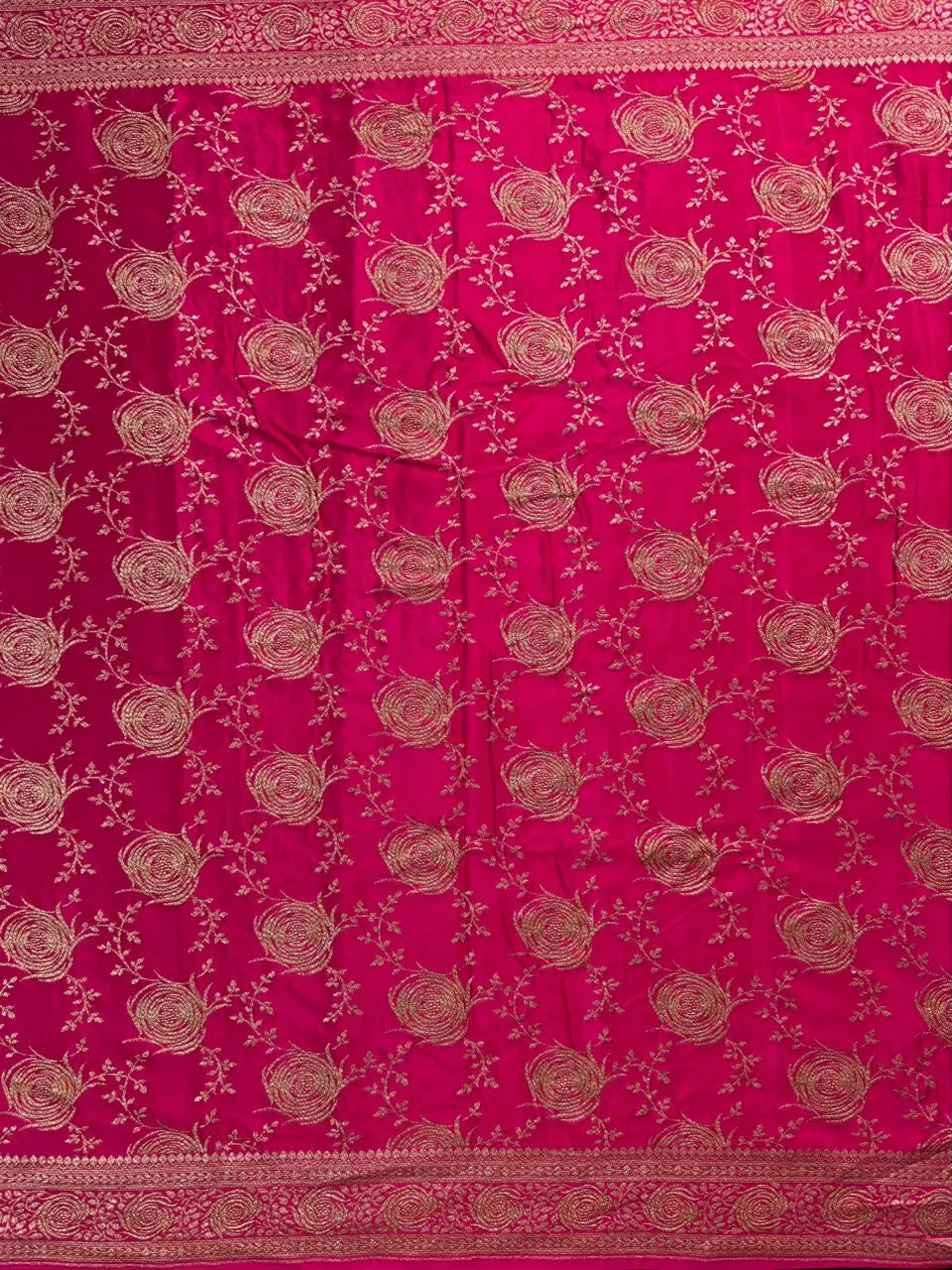 Pure Banarasi Crepe Saree-Silk 