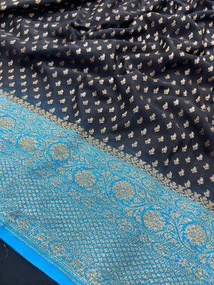 Timeless Pure  Banarasi Crepe Silk Saree