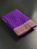 Pure Banarasi Crepe Saree-Silk 