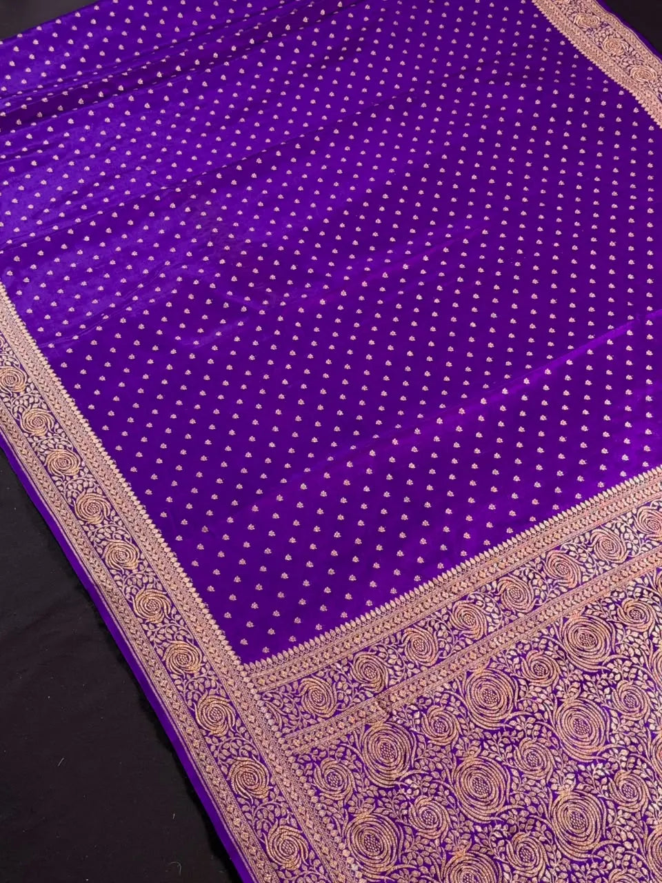 Pure Banarasi Crepe Saree-Silk 