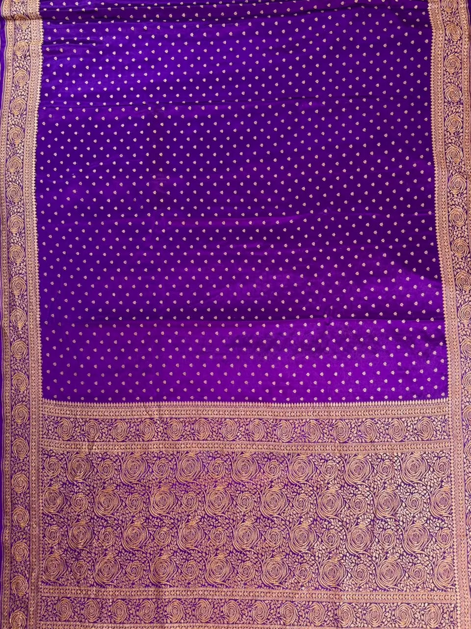 Pure Banarasi Crepe Saree-Silk 
