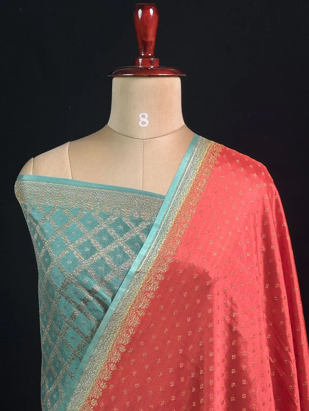 Pure Banarasi Crepe Saree Piping Border