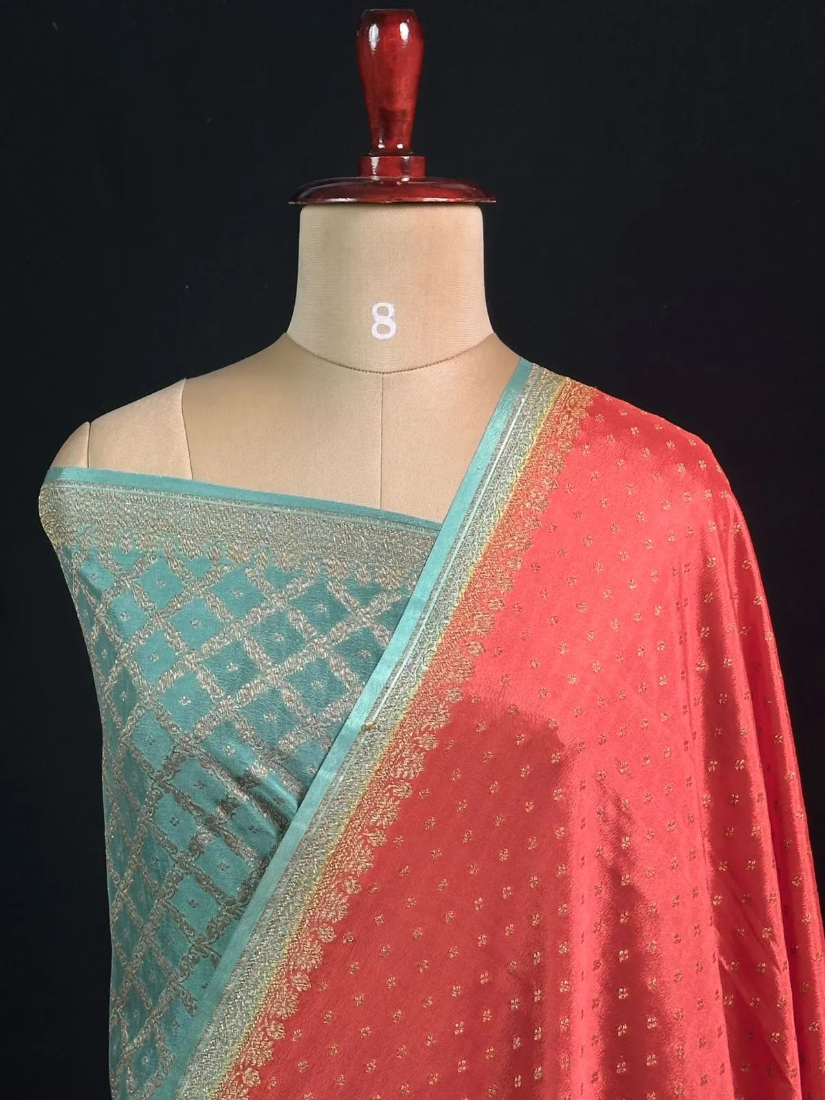 Pure Banarasi Crepe Saree Piping Border