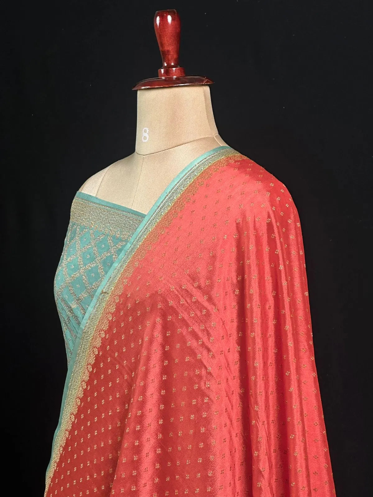 Pure Banarasi Crepe Saree Piping Border