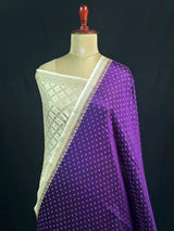 Pure Banarasi Crepe Saree Piping Border