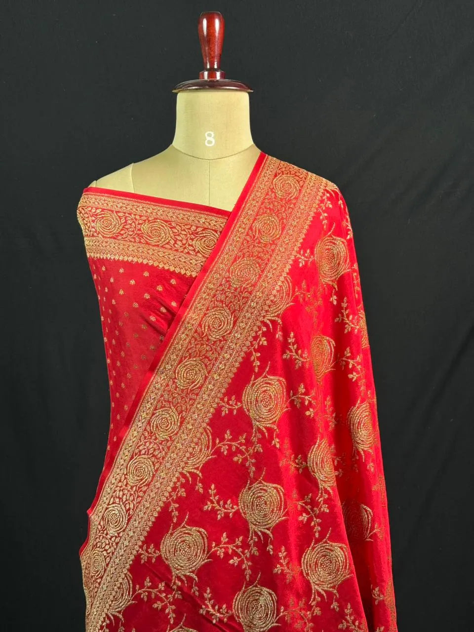 Pure Banarasi Crepe Saree-Silk