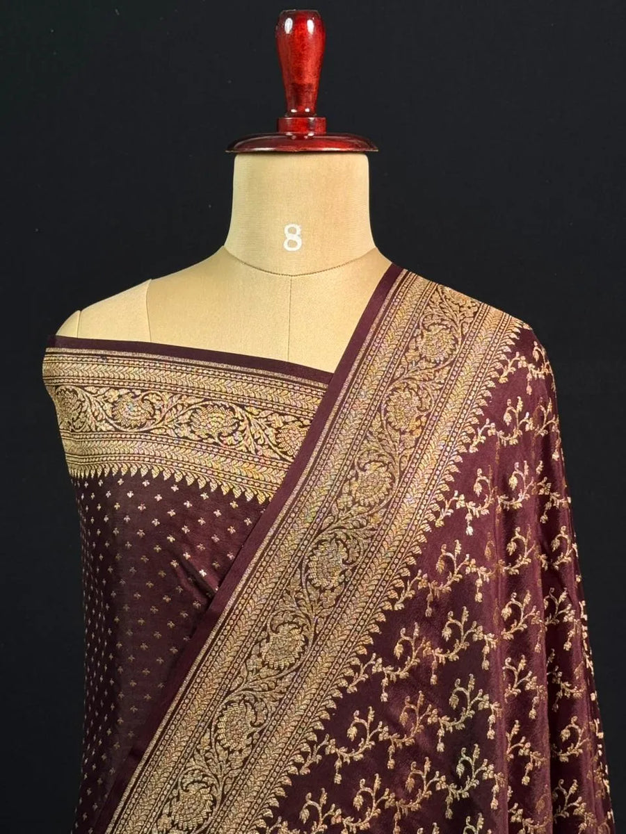 Pure Banarasi Crepe Saree 