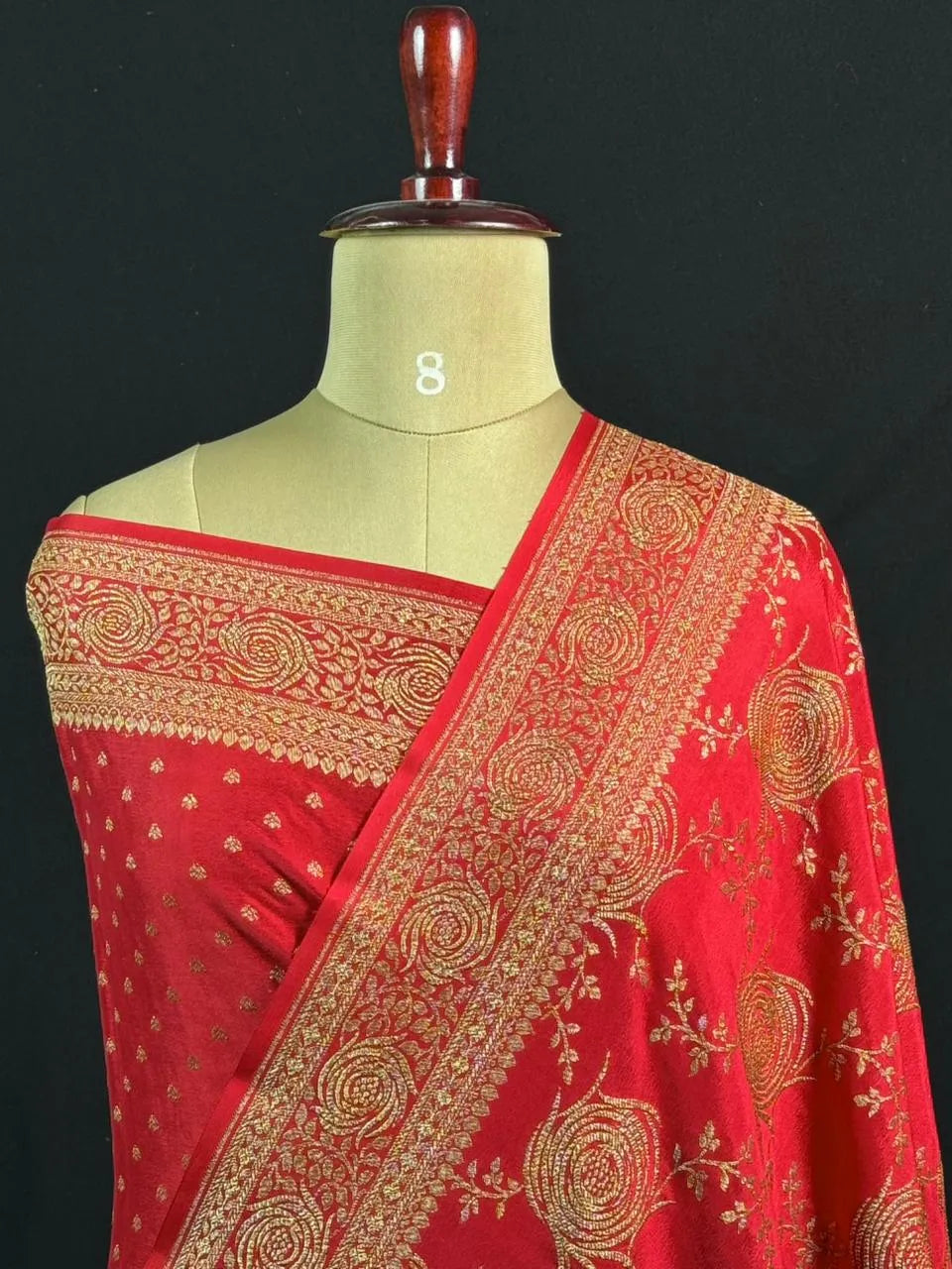 Pure Banarasi Crepe Saree-Silk