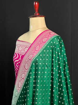Elegant Handloom Pure Banarasi Crepe Silk Saree