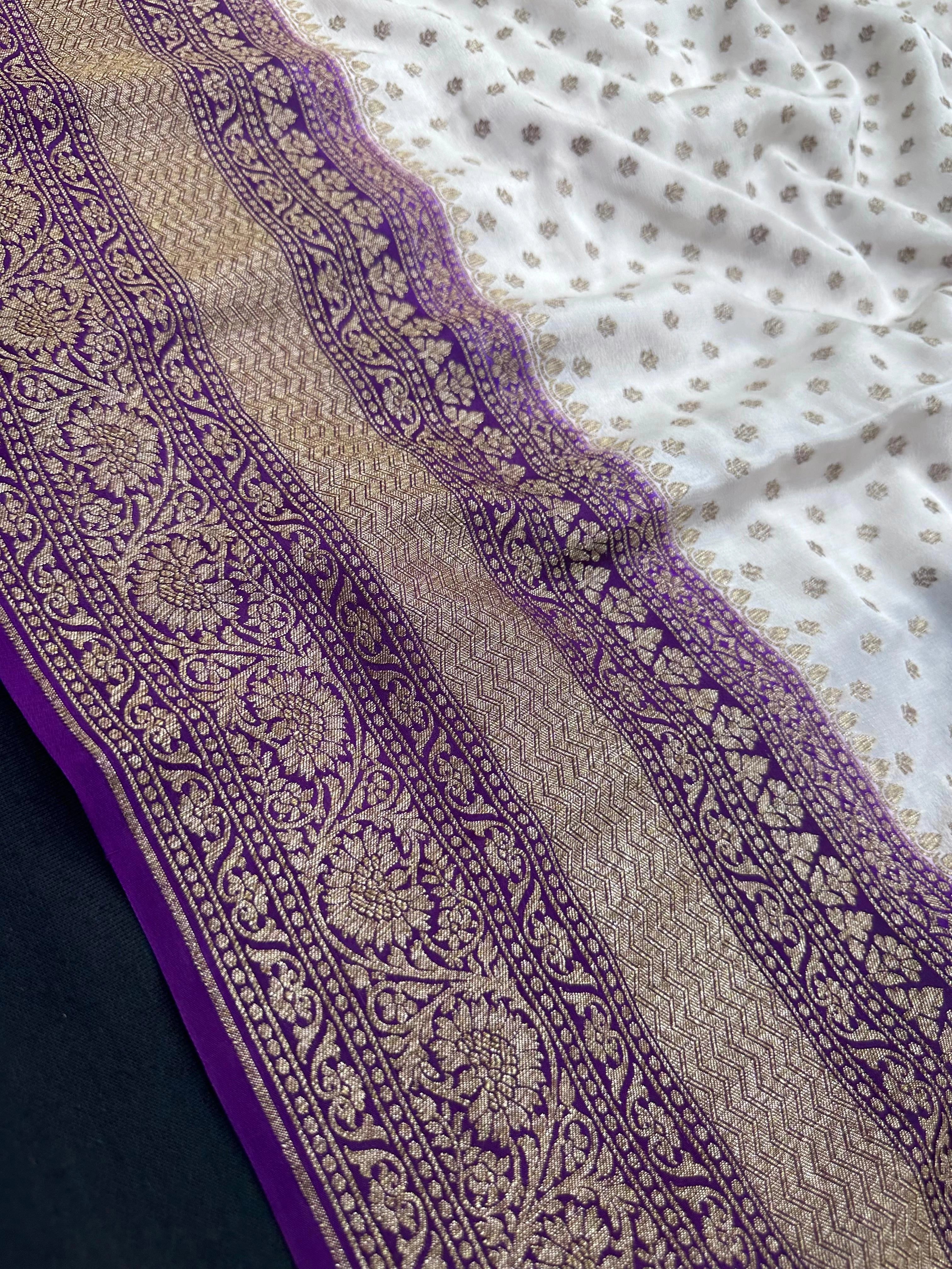 Pure Banarasi Crepe Saree