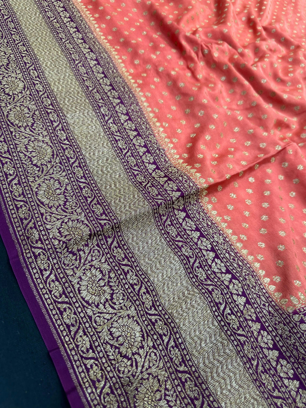 Pure Banarasi Crepe Saree