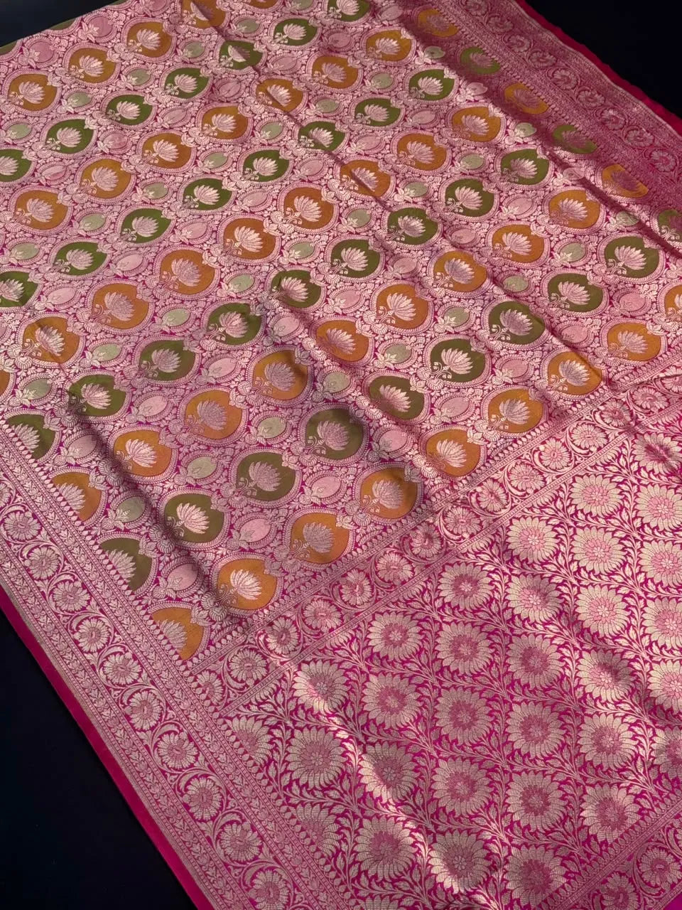 Pure Banarasi Katan Rangart Silk Saree 