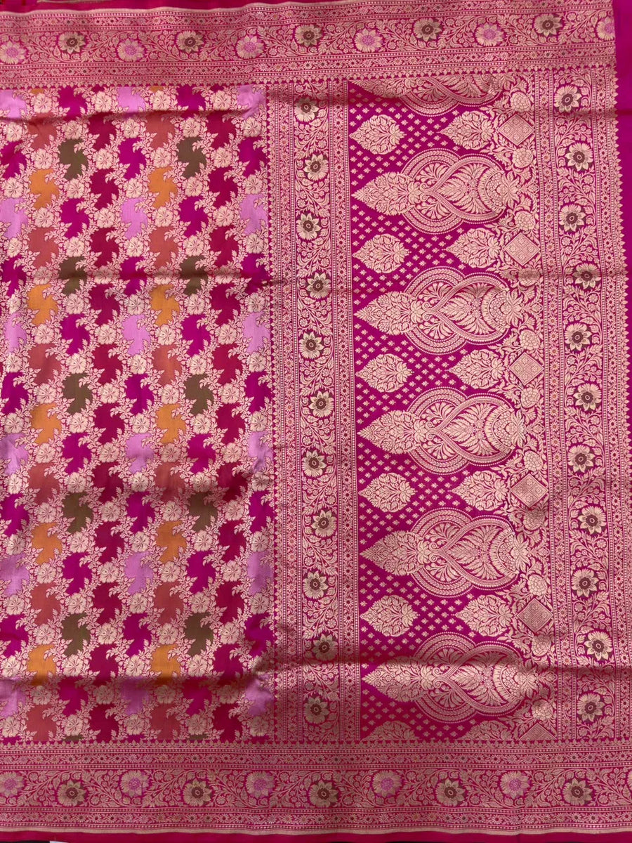 Pure Banarasi Katan Rangart Silk Saree