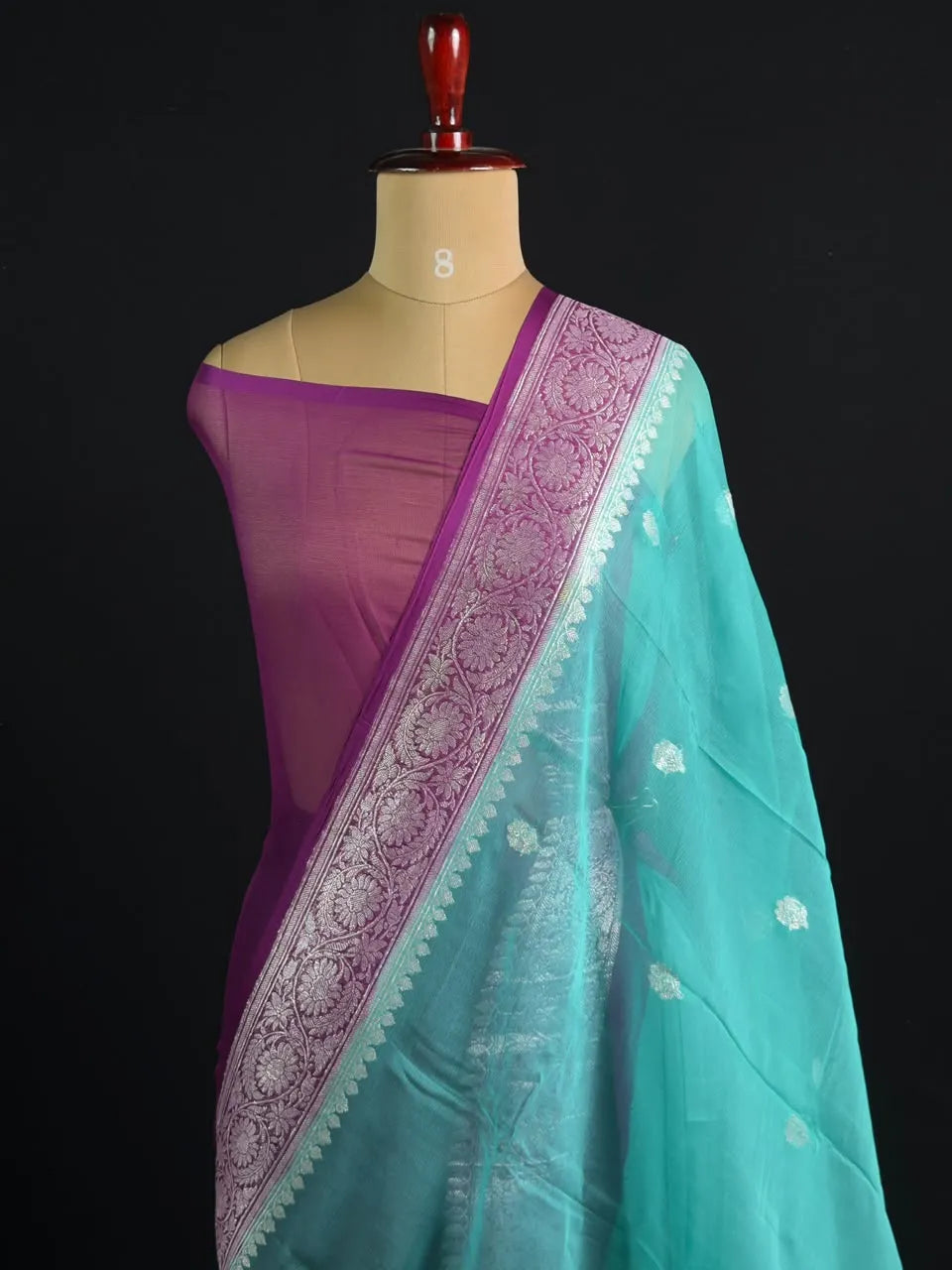 Banarasi Pure Khaddi Chiffon Saree
