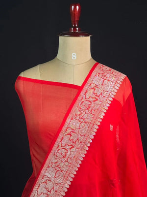 Banarasi Self-Color Pure Khaddi Chiffon