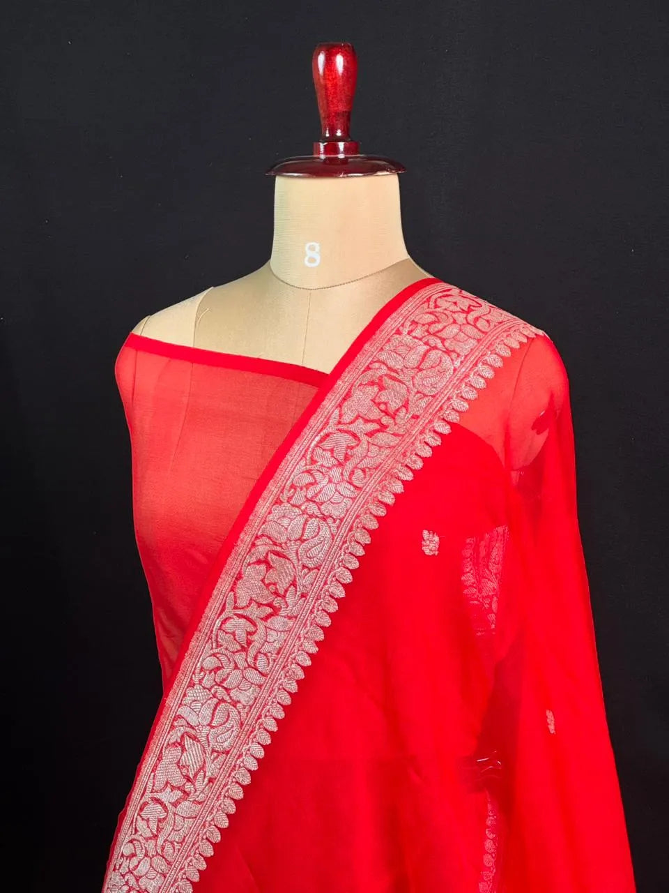 Banarasi Self-Color Pure Khaddi Chiffon