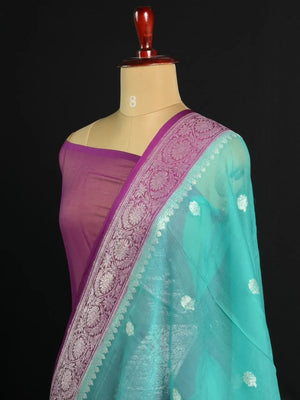 Banarasi Pure Khaddi Chiffon Saree
