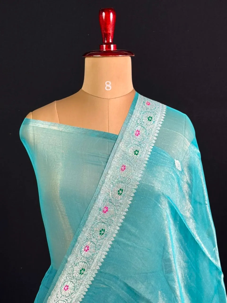 Pure Khaddi Chiffon Tissue Saree