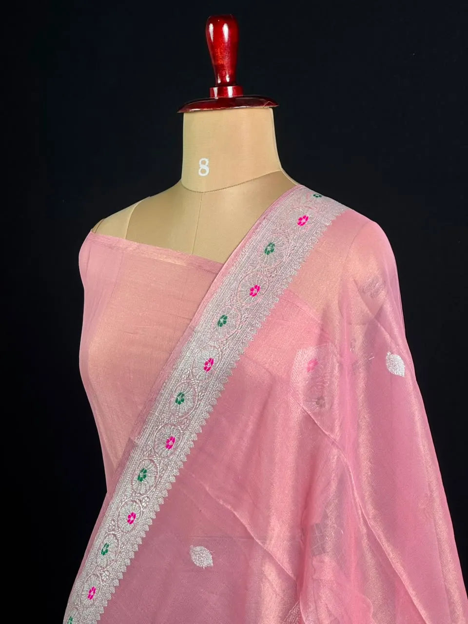 Pure Khaddi Chiffon Tissue Saree