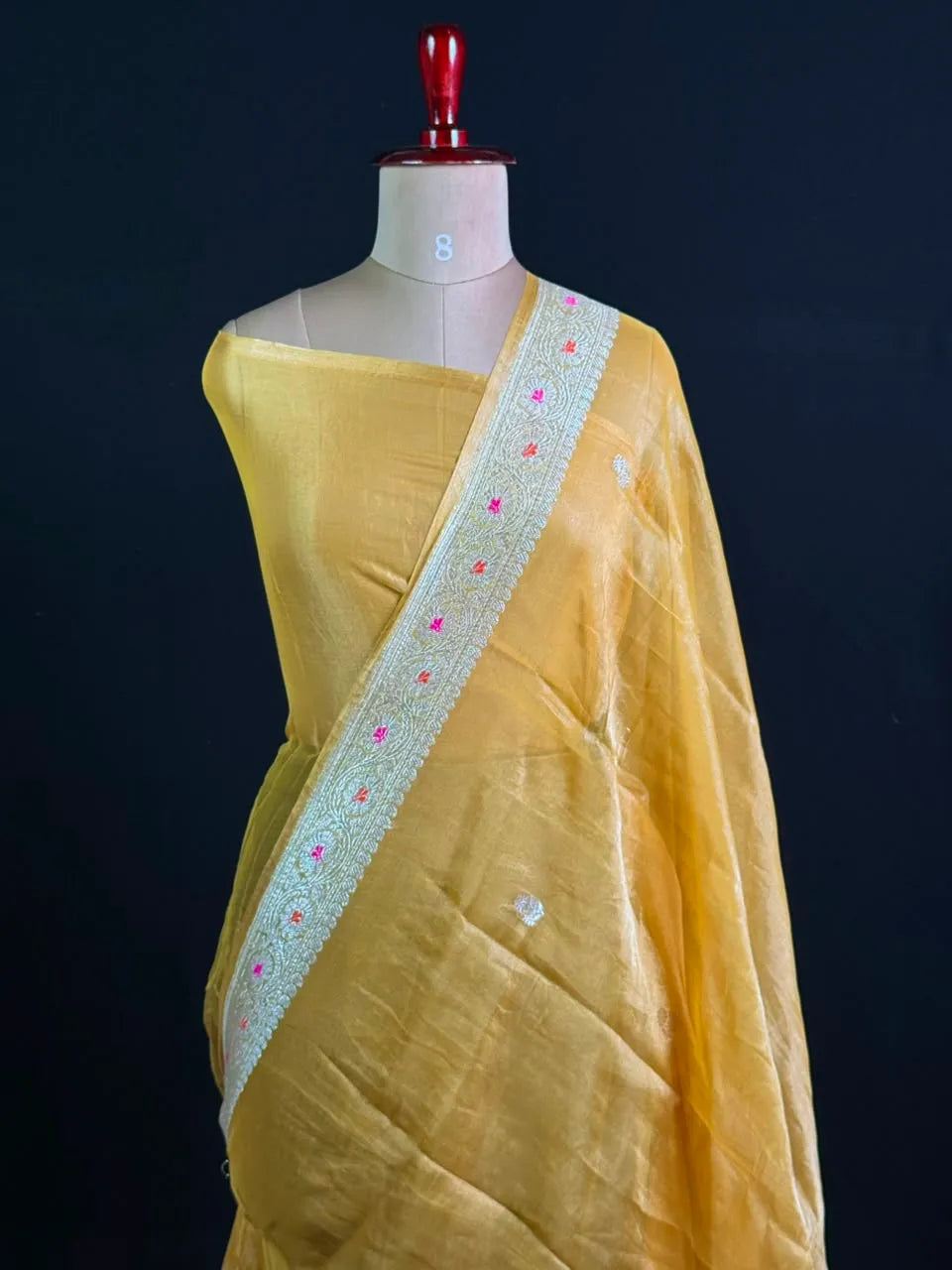 Pure Khaddi Chiffon Tissue Saree
