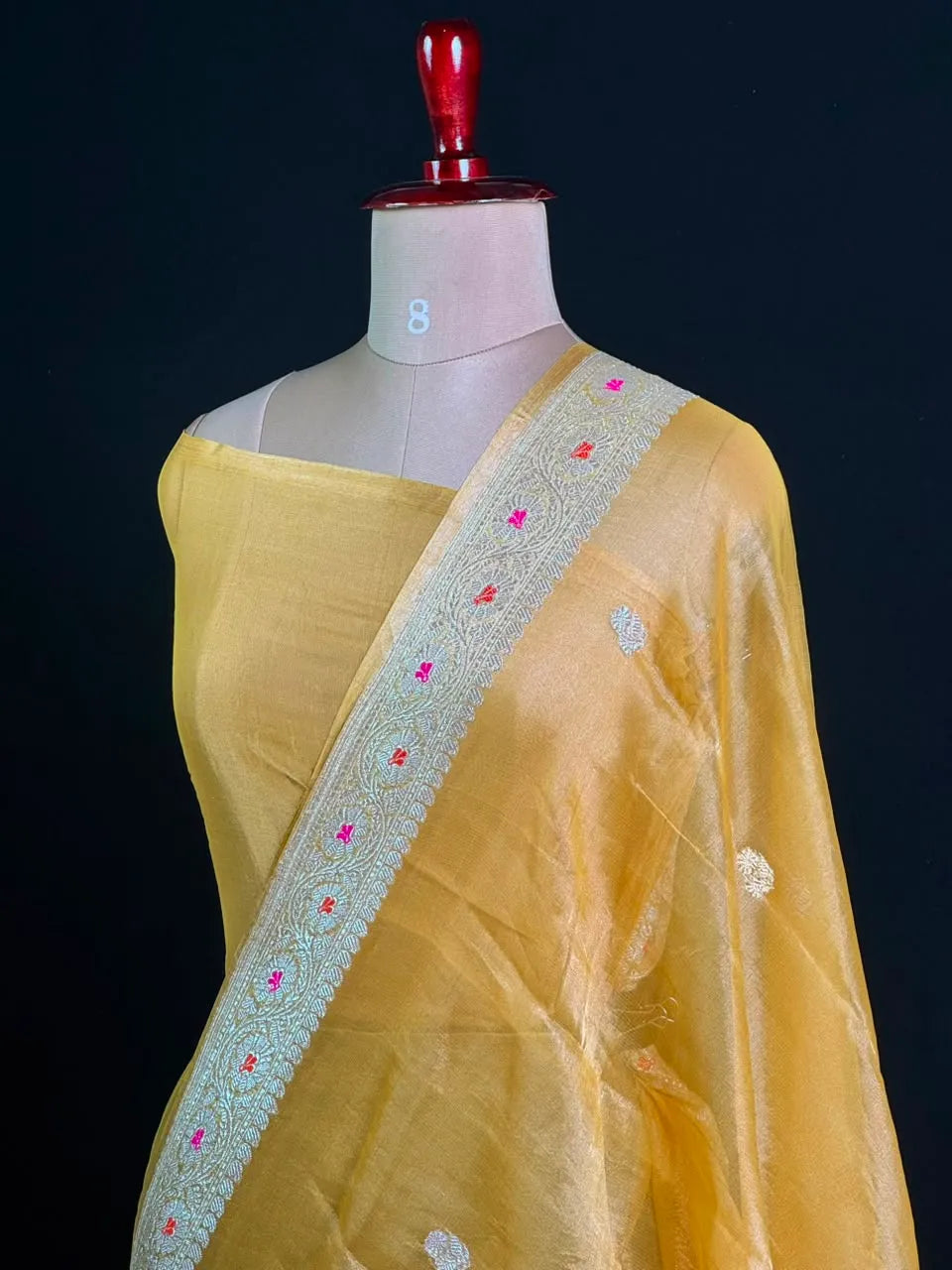 Pure Khaddi Chiffon Tissue Saree