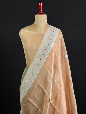 Pure Khaddi Chiffon Tissue Saree