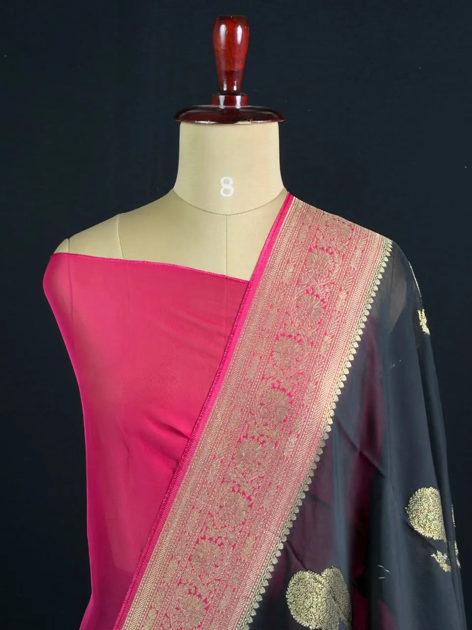 Pure Viscose Semi Banarasi Saree 
