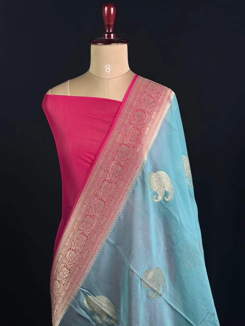 Pure Viscose Semi Banarasi Saree 