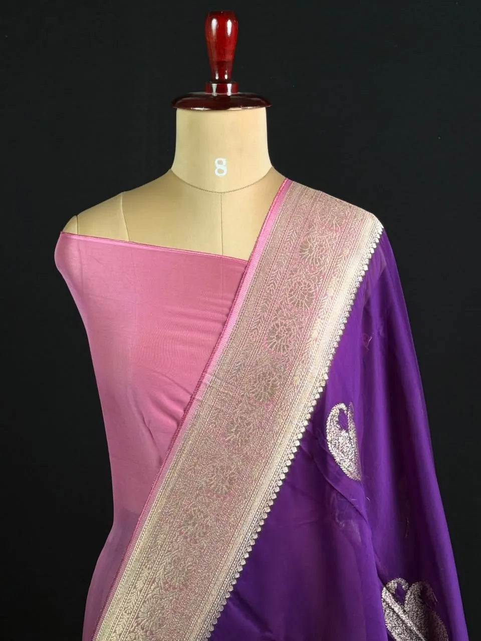 Pure Viscose Semi Banarasi Saree 