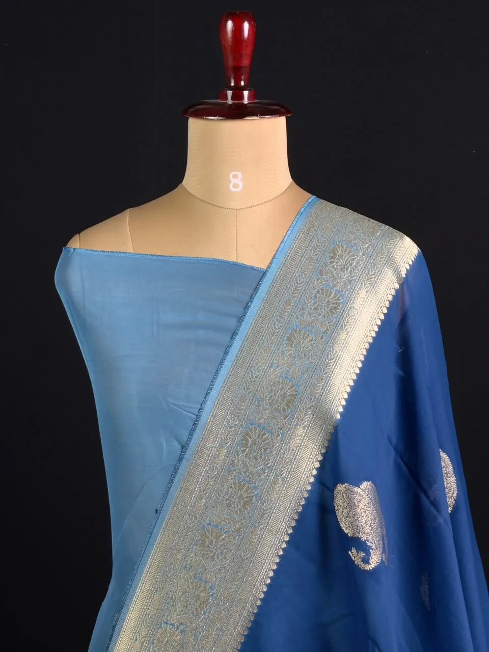 Pure Viscose Semi Banarasi Saree 