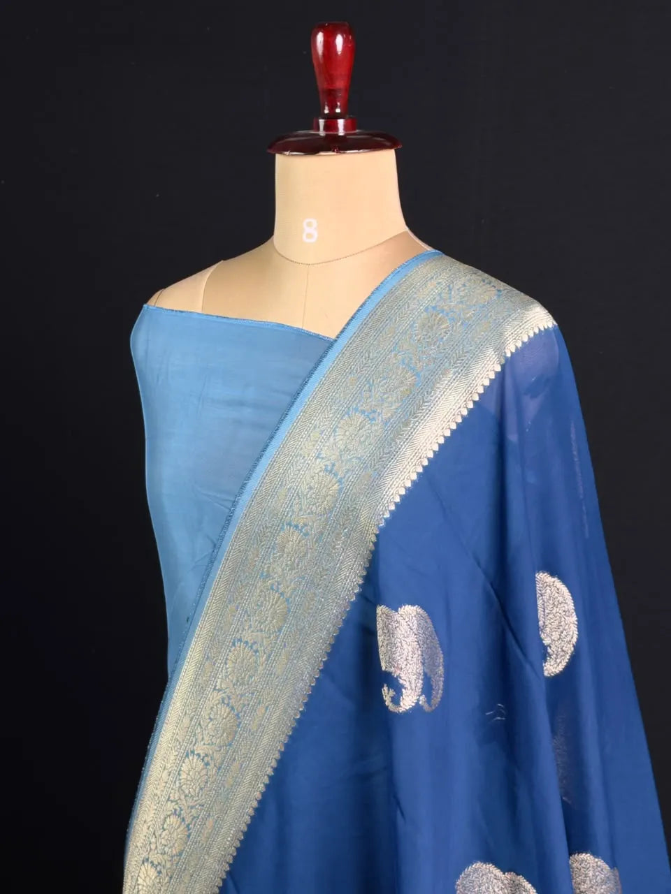 Pure Viscose Semi Banarasi Saree 