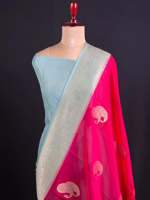Pure Viscose Semi Banarasi Saree 