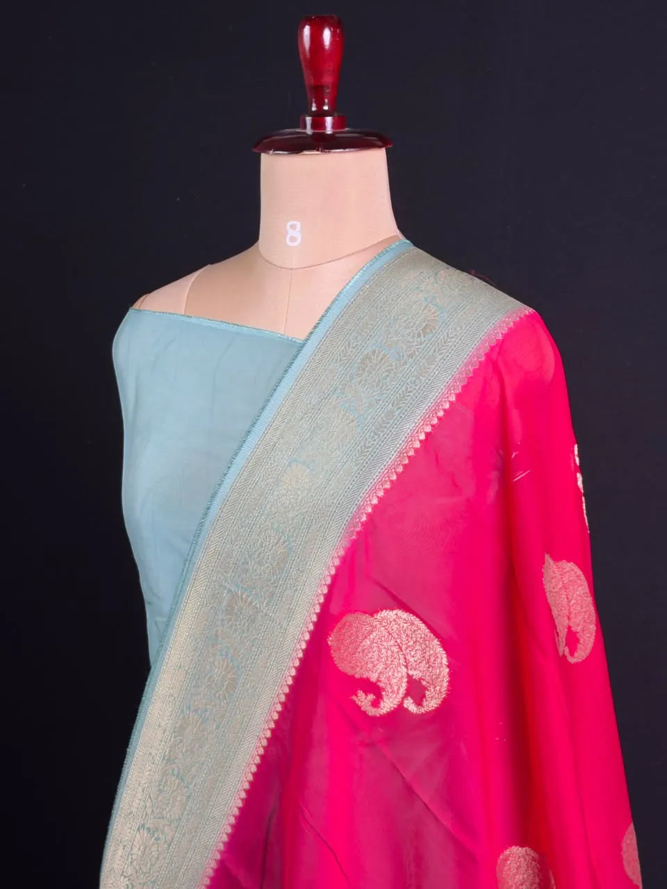 Pure Viscose Semi Banarasi Saree 