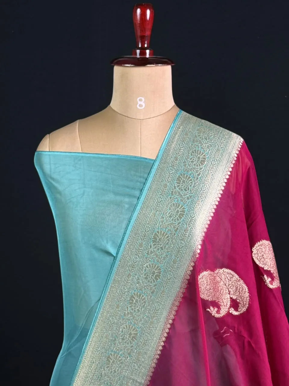 Pure Viscose Semi Banarasi Saree