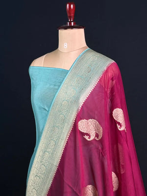 Pure Viscose Semi Banarasi Saree