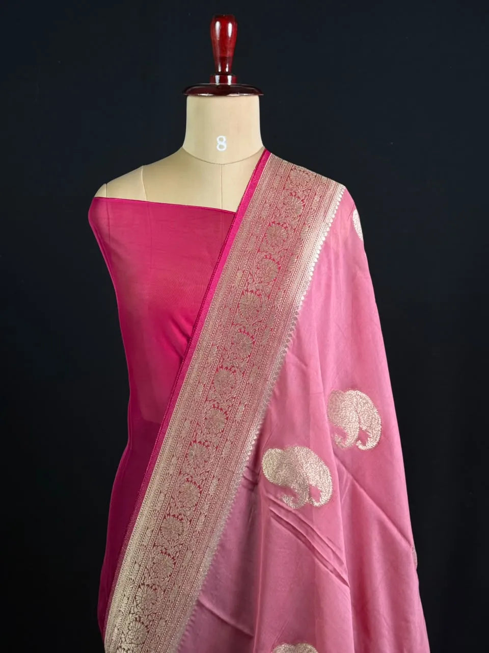 Pure Viscose Semi Banarasi Saree