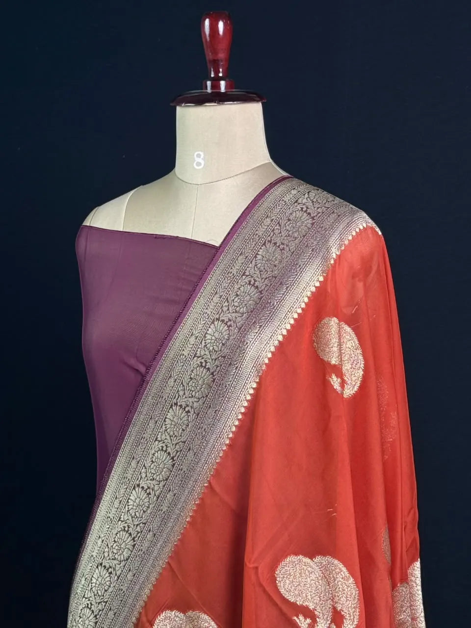 Pure Viscose Semi Banarasi Saree