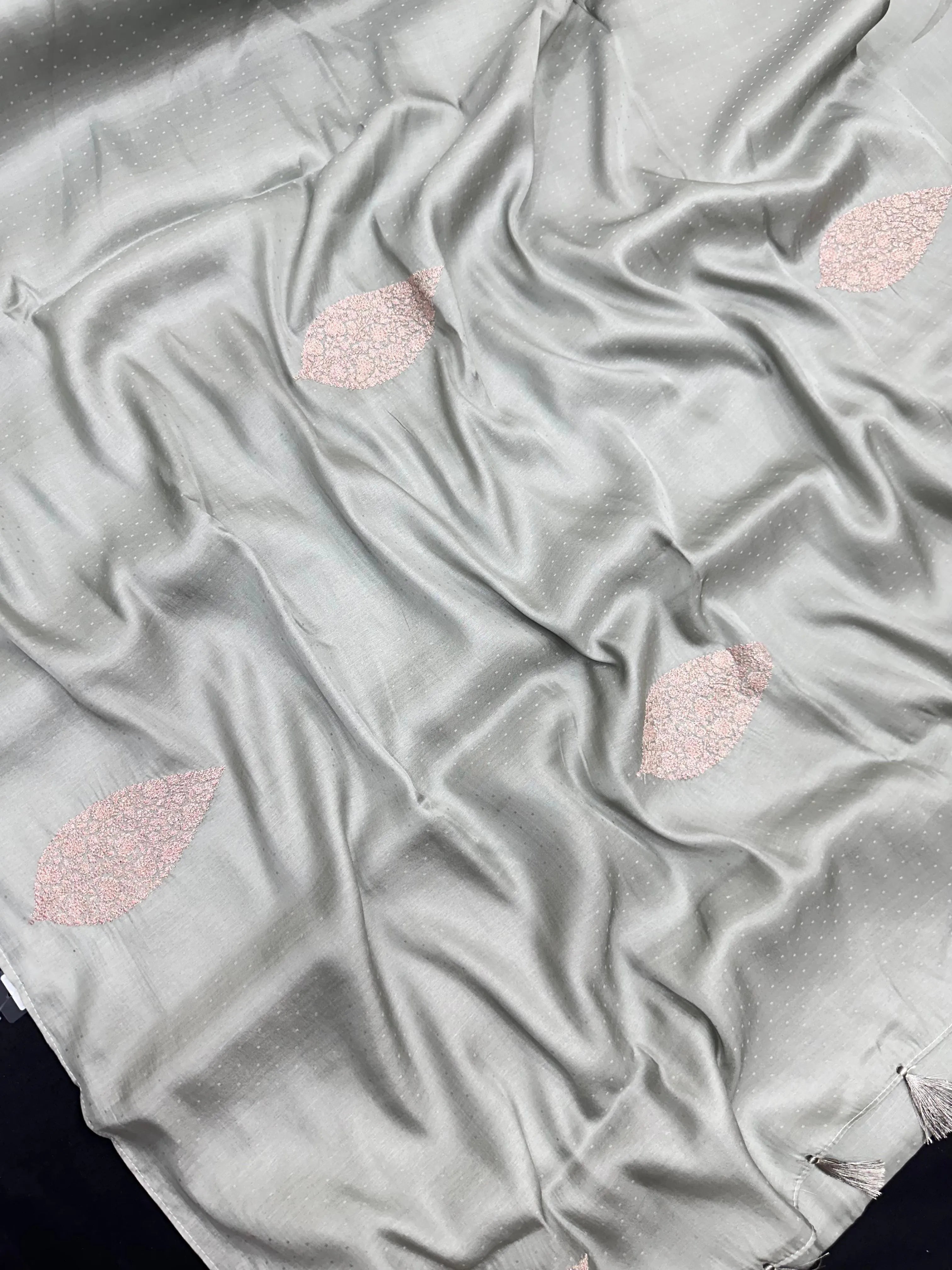 Paper silk saree with crisp finish and elegant sheen – perfect for festive and daily wear